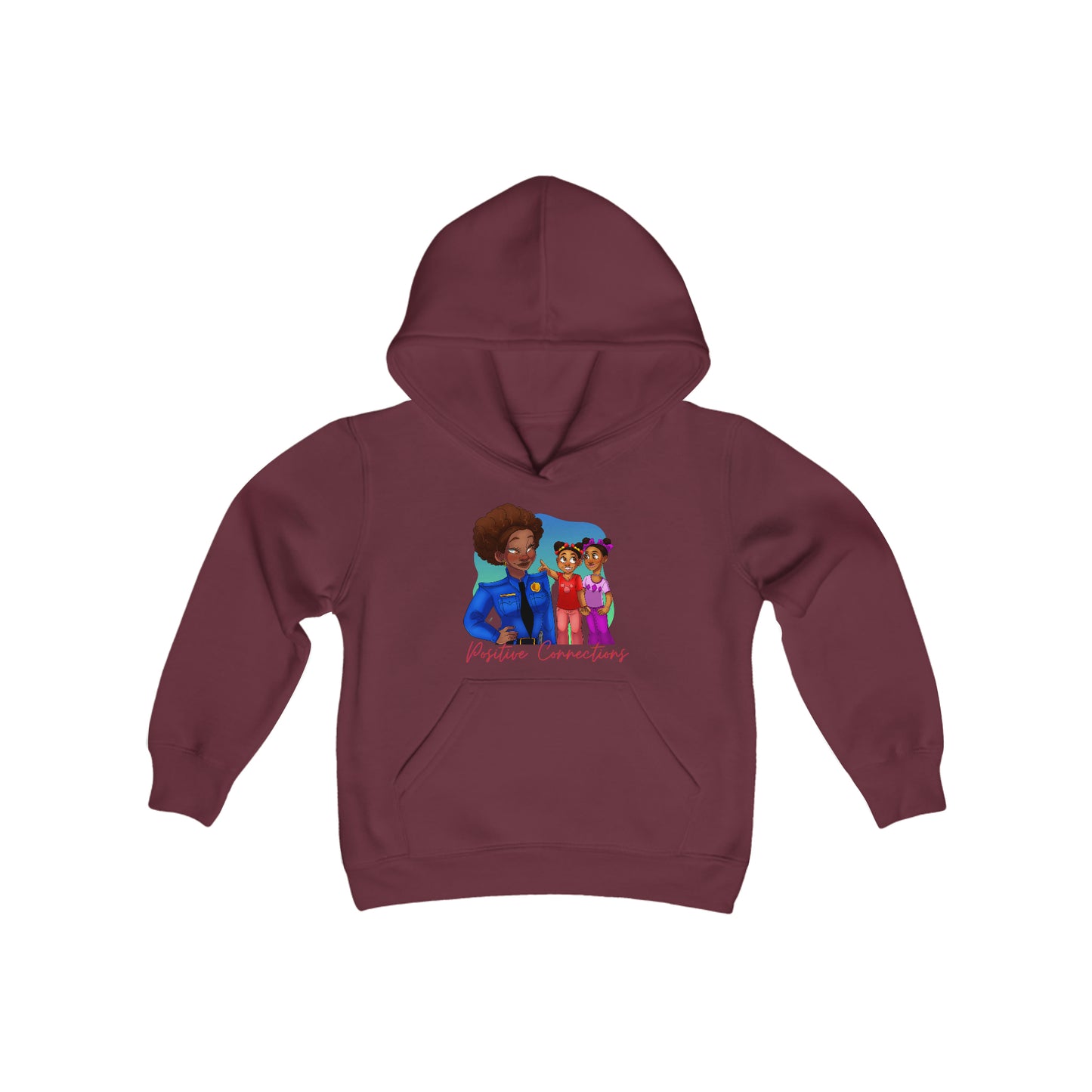 Twins in the City: Youth Heavy Blend Hooded Sweatshirt